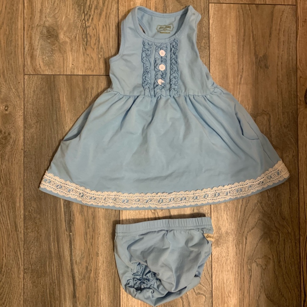 18m Sew Sassy Vintage Summer Harper Sky Blue